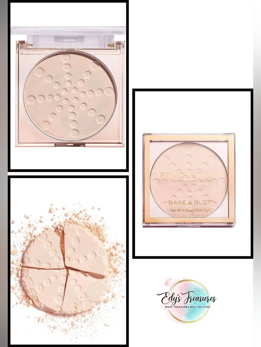 Makeup Revolution Bake & Blot Pressed Powder Lace New 0.19 oz NEW